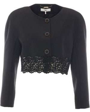 Chloé Cropped Jacket - Black