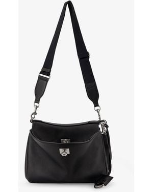 Balenciaga Rodeo Messenger Leather Crossbody Bag - Black