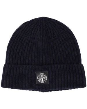 Stone Island Geelong Rws Wool Beanie - Blue