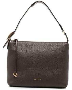 Etro Medium Leather Hobo Bag - Brown