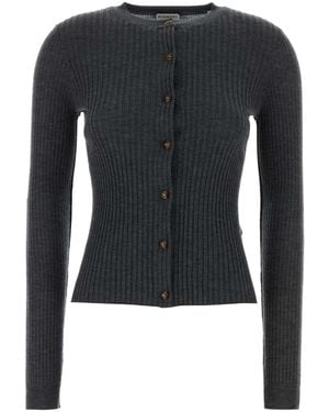 Burberry Dark Cashmere Cardigan - Black