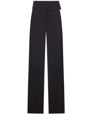 Sportmax Wide Satin Pants - Blue