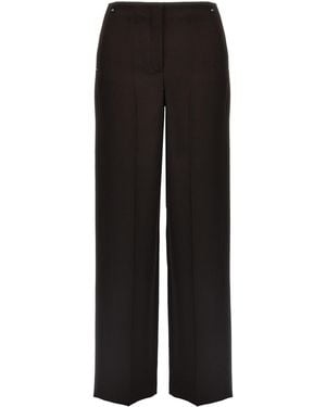 Fendi Grain De Poudre Wool Pants - Black