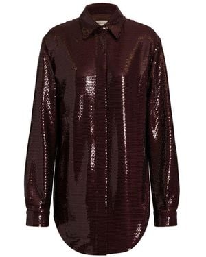 Alberta Ferretti Sequined Shirt - Purple