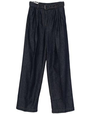 Dries Van Noten Peaches Cotton Pants - Blue