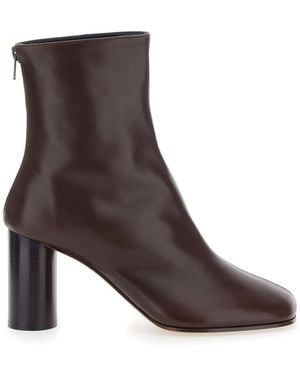 Phoebe Philo Ankle Boots With Medium Wide Heel - Brown