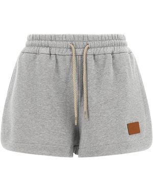 Fendi 'Essentia' Sweatshirt Shorts - Gray