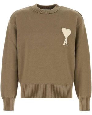 Ami Paris Crew Neck Sweater - Green