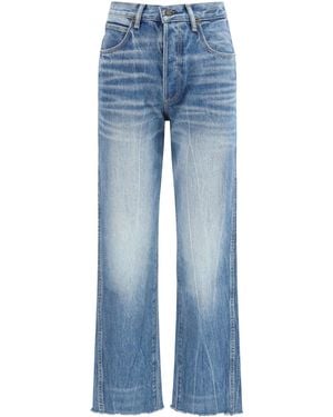 Tom Ford Washed Denim Cigarette Jeans - Blue