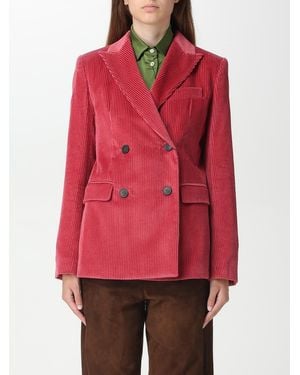 Weekend by Maxmara Corduroy Doublebreasted Blazer - Red