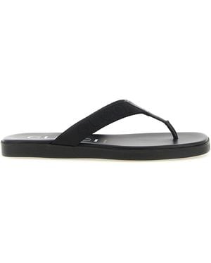 Gucci Jacquard Thong Sandals - Black