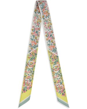Gucci Printed Silk Twill Scarf - White