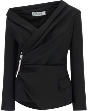 GIUSEPPE DI MORABITO Asymmetrical Blazer Blazers Black