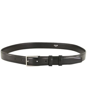 Celine Leather Belt - White