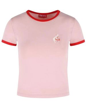 DIESEL 'T-Uncuties-Long-S12' T-Shirt - Pink
