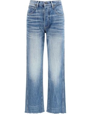Tom Ford Washed Denim Cigarette Jeans - Blue