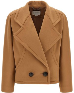 Stella McCartney Double-Breasted Coat - Brown