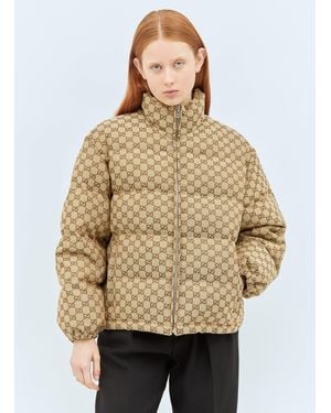 Gucci Gg Canvas Bomber Jacket - Natural