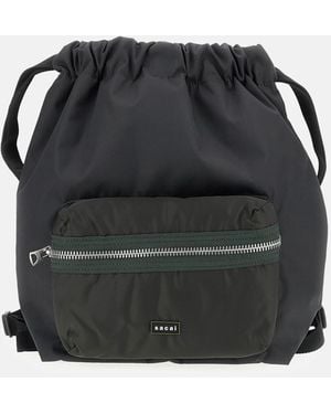 Sacai Pocket Knapsack Backpack - Black