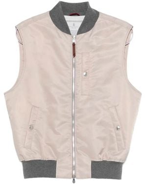 Brunello Cucinelli Bomber Jacket - Natural
