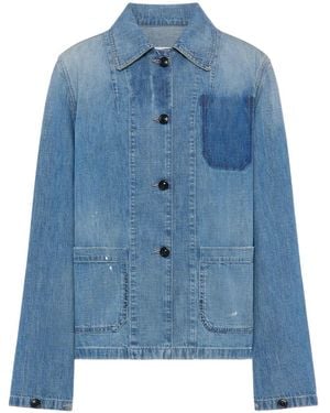 Maison Margiela Button-Up Denim Shirt - Blue