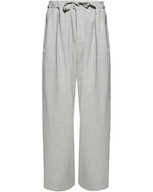 Loewe Wool Drawstring Pants - Gray