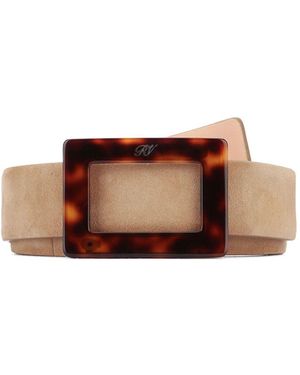 Roger Vivier Belle Vivier Leather Belt - Brown