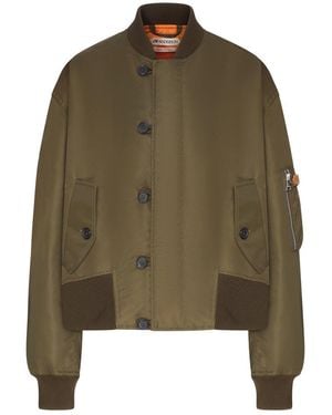 JW Anderson J.W.Anderson Oversized Technical Fabric Bomber Jacket - Green