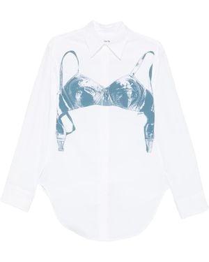 Jean Paul Gaultier The Scanned Bra Shirt - Blue