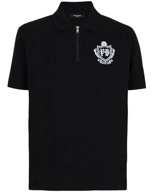 Balmain Polo Shirts - Black