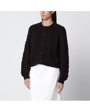 Lisa Yang Cable-Knit Cashmere Cardigan - Black