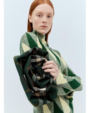 Burberry Rose Check Clutch - Green