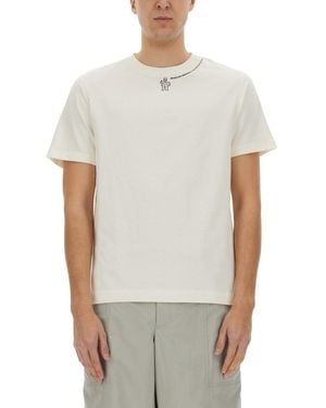 Moncler T-Shirt With Logo - White