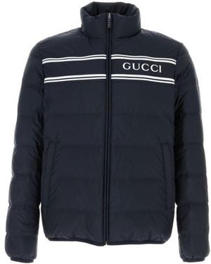 Gucci Polyester Down Jacket in Blue for Men Lyst