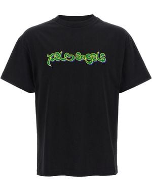 Palm Angels Cotton T-Shirt - Black
