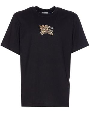 Burberry Ekd Check T-Shirt - Black