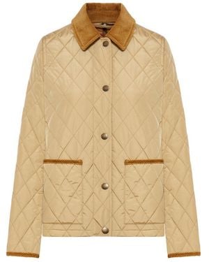 Burberry Nylon Quilted Jacket - Natural