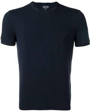 Giorgio Armani Stretch Viscose Jersey Crew Neck T-Shirt - Black