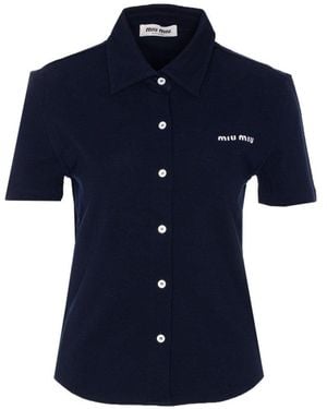 Miu Miu Logo Polo - Blue