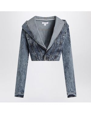 Alaïa Denim Hooded Jacket - Blue