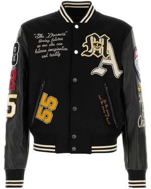 Amiri Wool Blend Bomber Jacket - Black