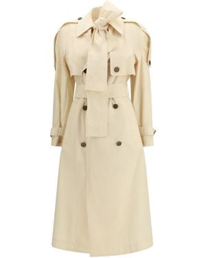 Burberry Long Trerose Trench - Natural