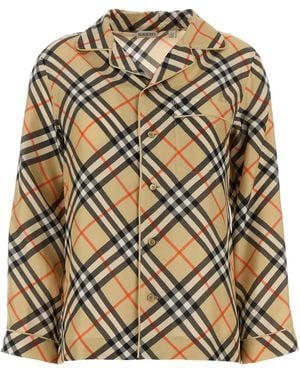 Burberry Embroidered Silk Shirt - Metallic