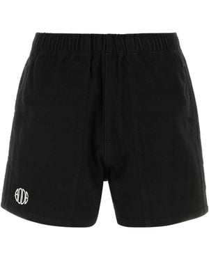 Bode Cotton Bermuda Shorts - Black