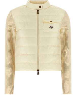 Moncler Padded Cardigan - Natural