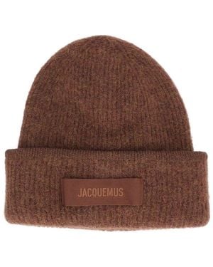 Jacquemus "Le Bonnet" Alpaca Hat - Brown
