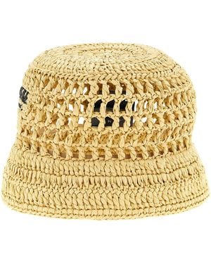 Prada Crochet Logo Bucket Hat - Metallic