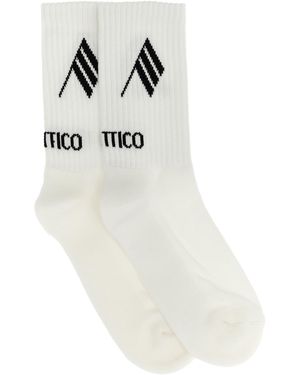 The Attico Logo Socks - White