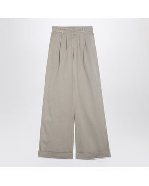 Palm Angels Cotton Wide Pants - Gray