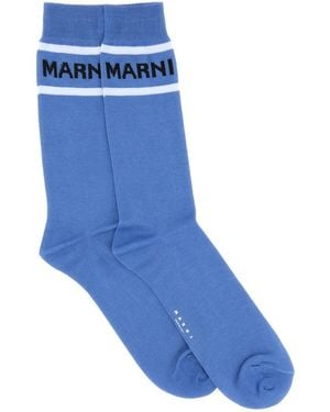 Marni Socks With Logo - Blue